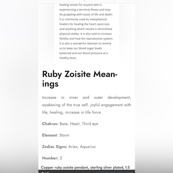 Copper ruby zoisite pendants sterling silver plated U Pick! artisan - Picture 16 of 17